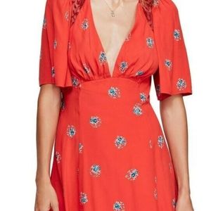 Free People Mockingbird Hot Cherry Sz 0
